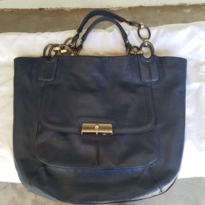 Coach tote navy purse